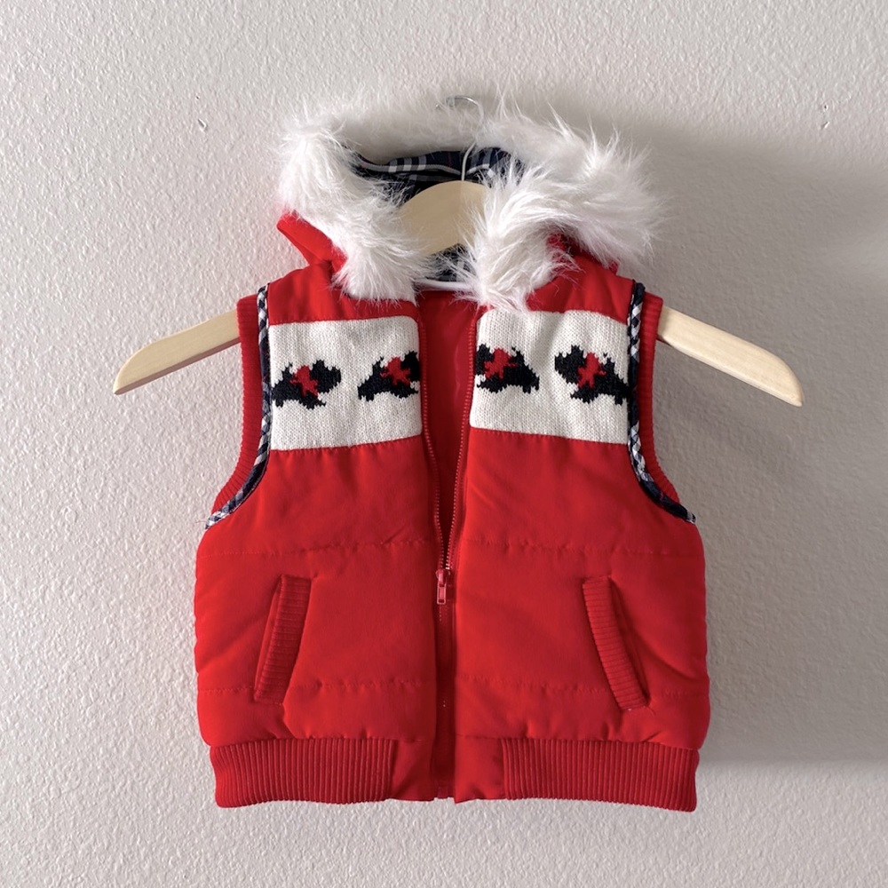b.t. Kids Fall Winter Hooded Red Vest Jacket Size 4T for Boys